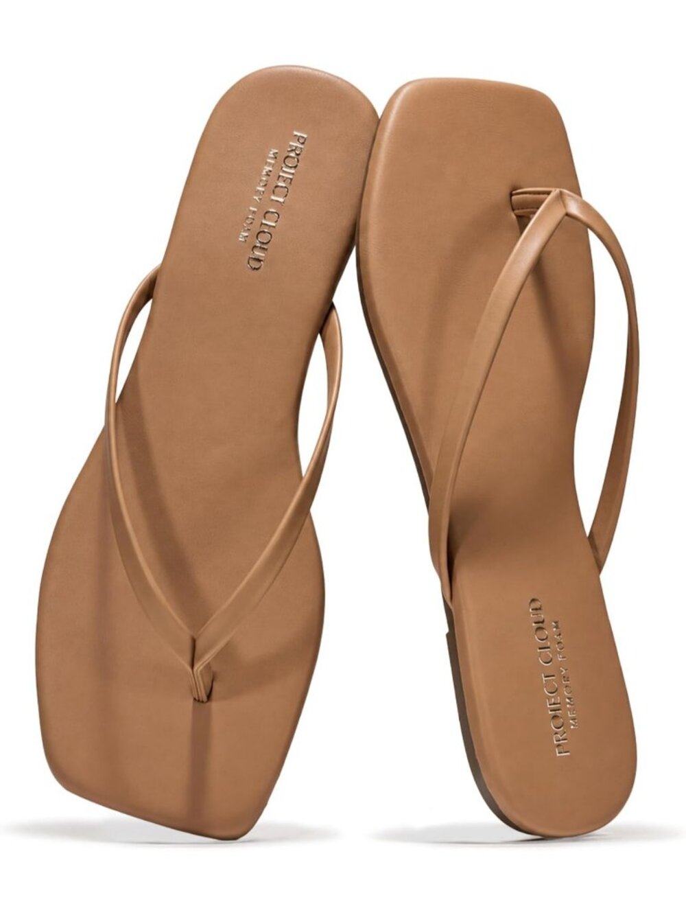 Women's Taupe Lightweight Square Toe  Non Slip with Memory Foam Insole Sandals